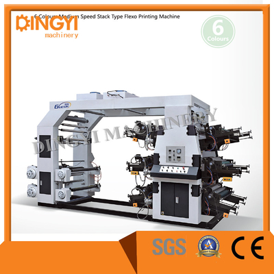 1200MM Hochgeschwindigkeitssechs färbt flexographische Druck-Maschine